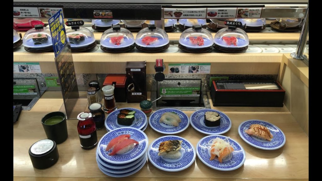 Ate sushi at  Kura in Inzai, Chiba, Japan