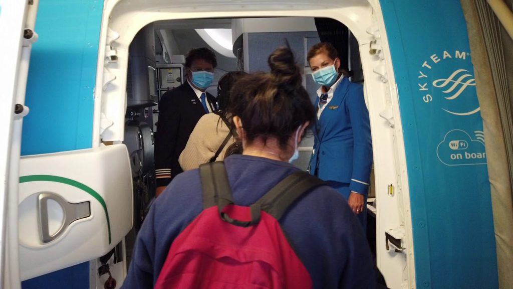 Amsterdam to Toronto KLM Business Class. Catering Drastically Cut. Dreamliner 787-10.