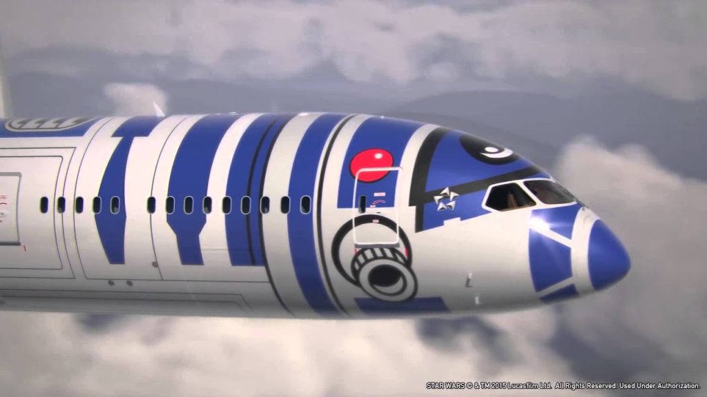 ANA Create Star Wars R2-D2 Jet with B787-9