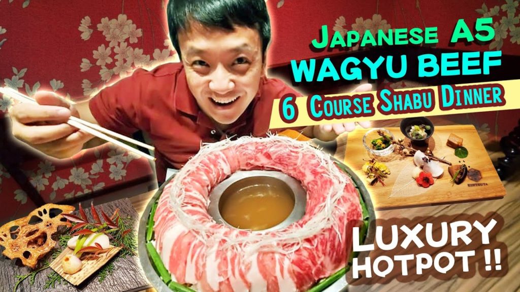 Japanese A5 WAGYU BEEF LUXURY HOTPOT! 6 Course Shabu Dinner