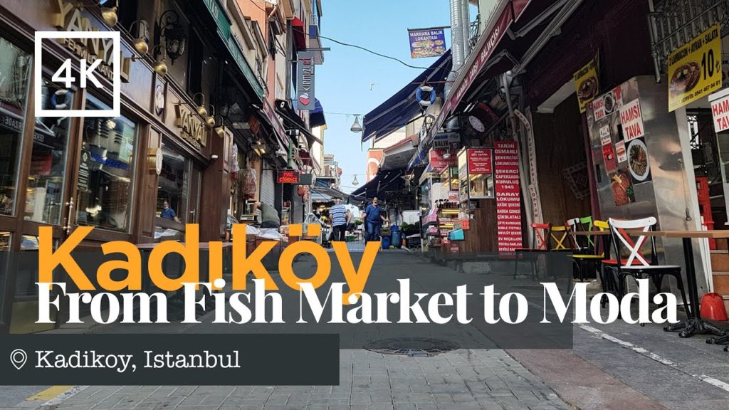 [4K] Walking in Istanbul - From Fish Market to Moda / Kadıköy Balıkçılar Çarşısı'ndan Moda'ya