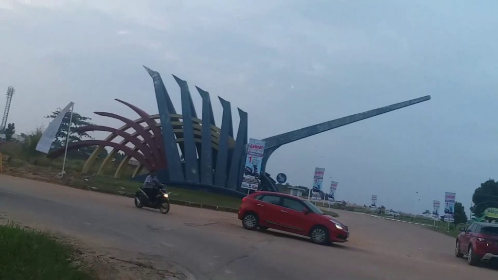 Travel around Batam City, Batam Island, Indonesia by a motorcycle