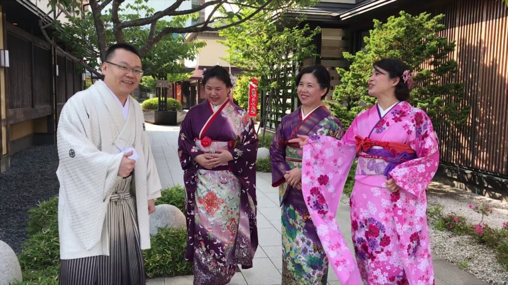 They enjoyed the kimono experience on the trip to Hakodate.