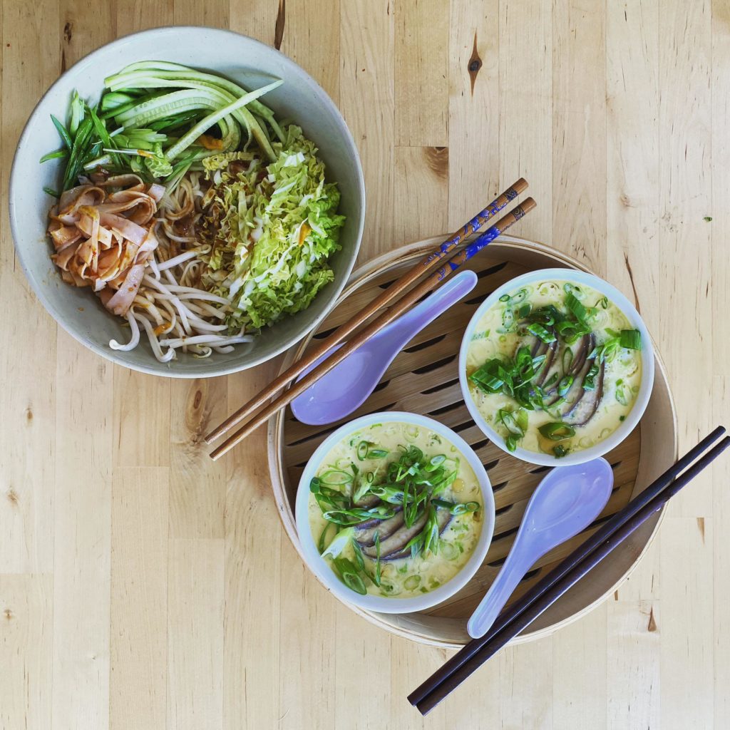 Chawanmushi and Hiyashi Chuka lunch