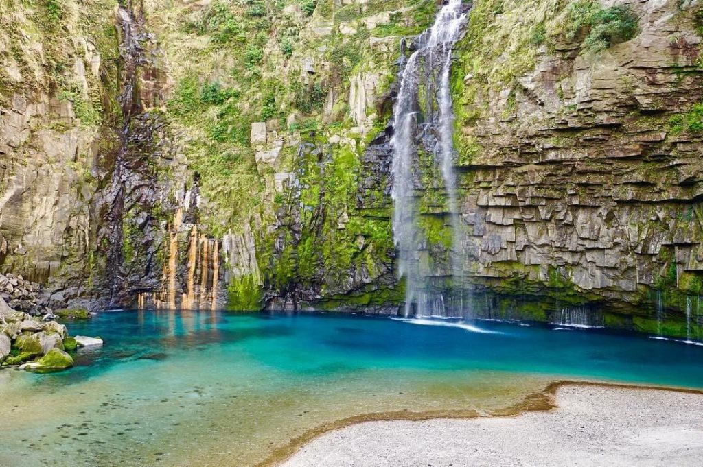 Have you ever seen water so blue? Ogawa Falls is located upstream of the Ogawa R...