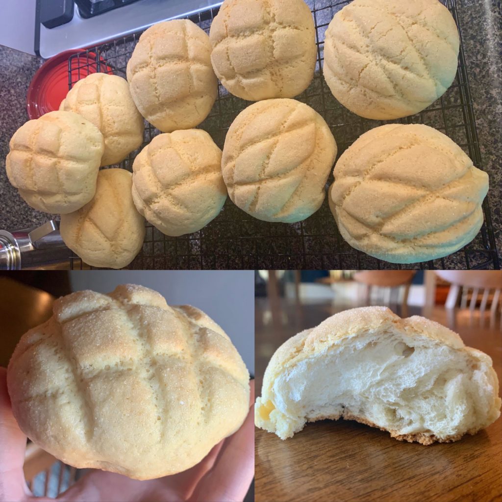 Homemade melon pan (my second time making it turned out way better than the first!)