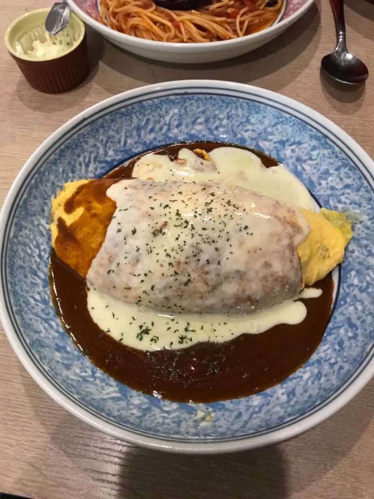Omurice, Latte Cafe, Osaka