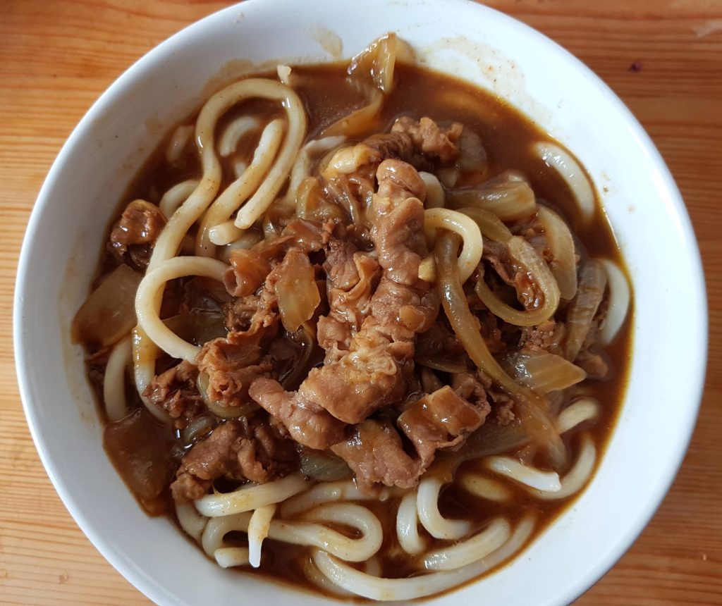 Beef curry udon