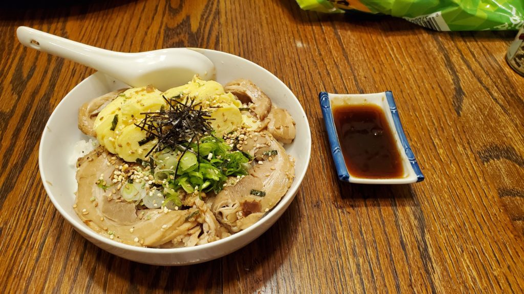 Homemade Chashudon with tamagoyaki topping
