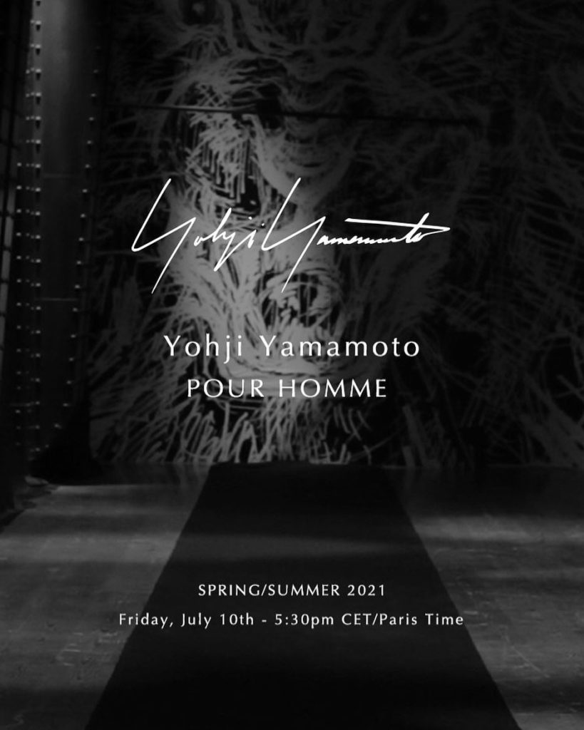 TODAY  Yohji Yamamoto pour Homme SS21 Collection will be revealed exclusively o...