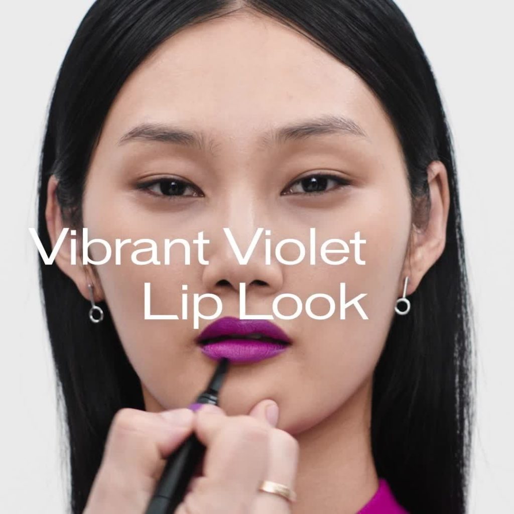 A vision in violet. Our SHISEIDO muse wears LipLiner InkDuo Prime + Line in Mage...