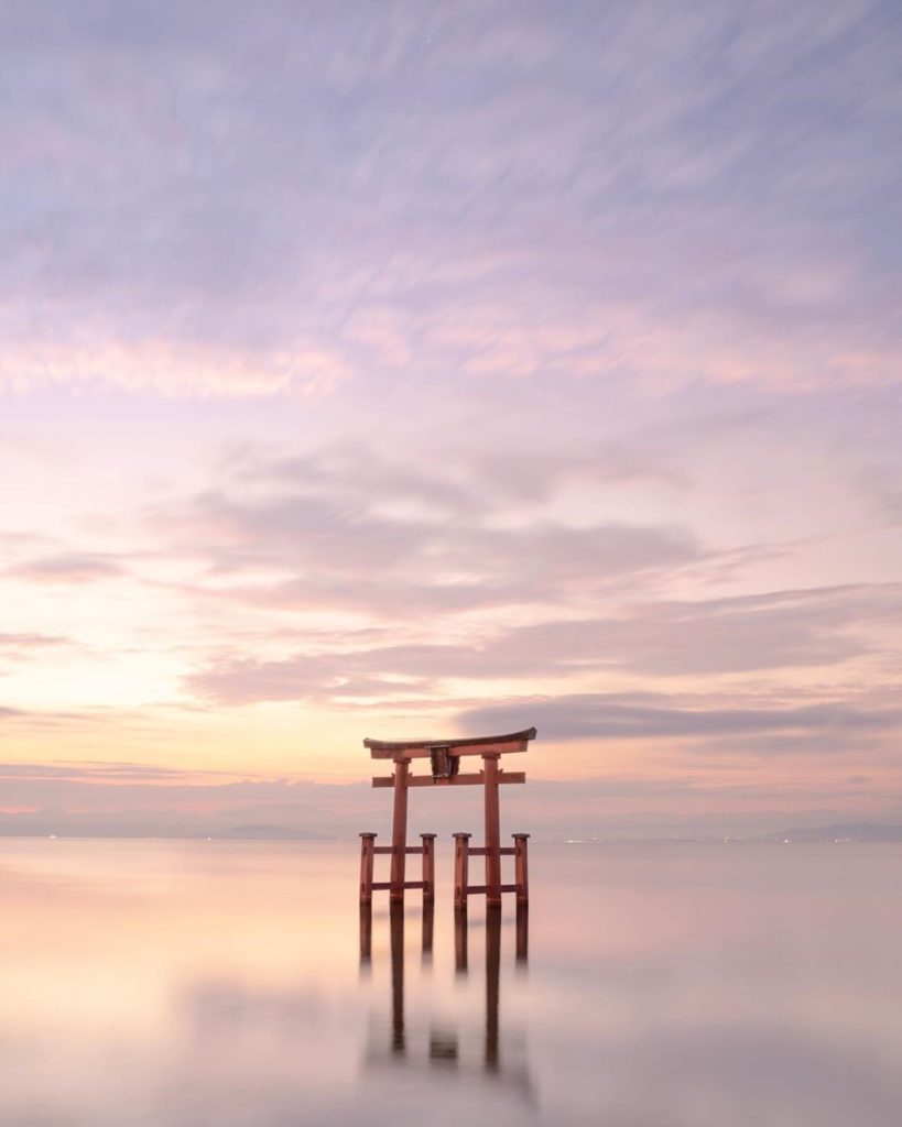 Visit Japan: Shirahige Shrine in Shiga Prefecture features a torii gate in Lake Biwa that is … Shirahige Shrine in Shiga Prefecture features a torii gate in Lake Biwa that is ...