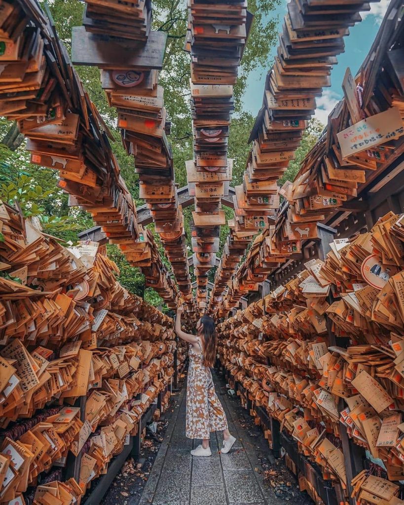 Make a wish!  Visitors to Kawagoe Hikawa Shrine can wander through perhaps the m...