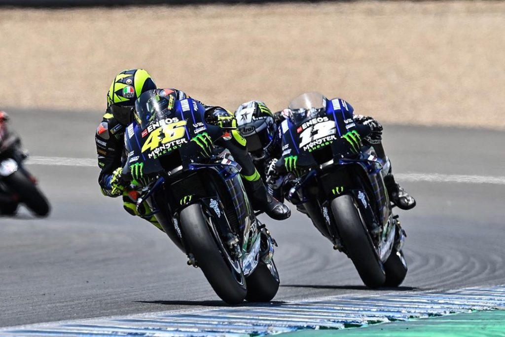 That nail-biting battle for 2nd place...  #MonsterYamaha  #MotoGP  #AndaluciaGP...