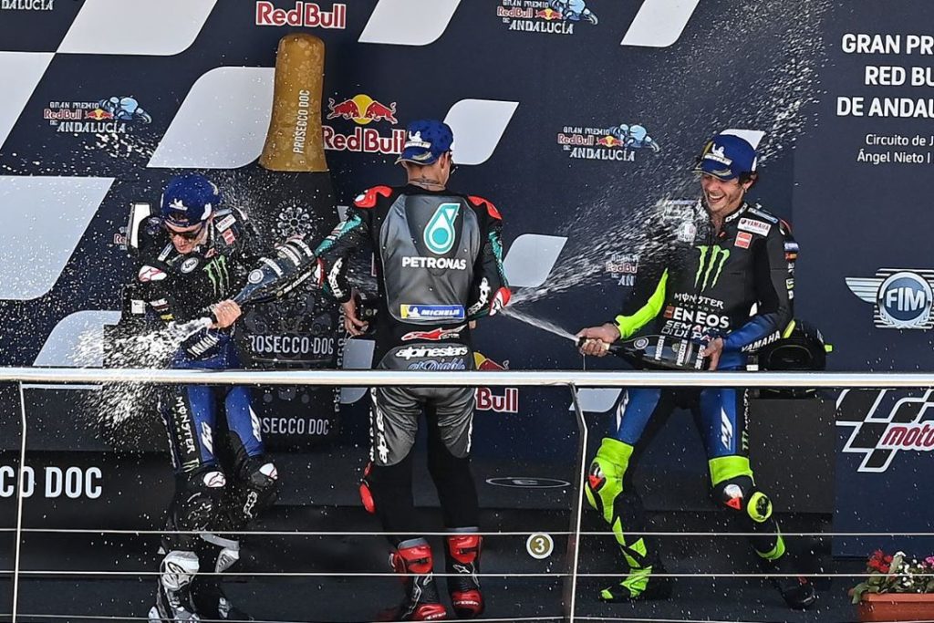 Just some of the many highlights of yesterday's Yamaha podium lockout celebratio...