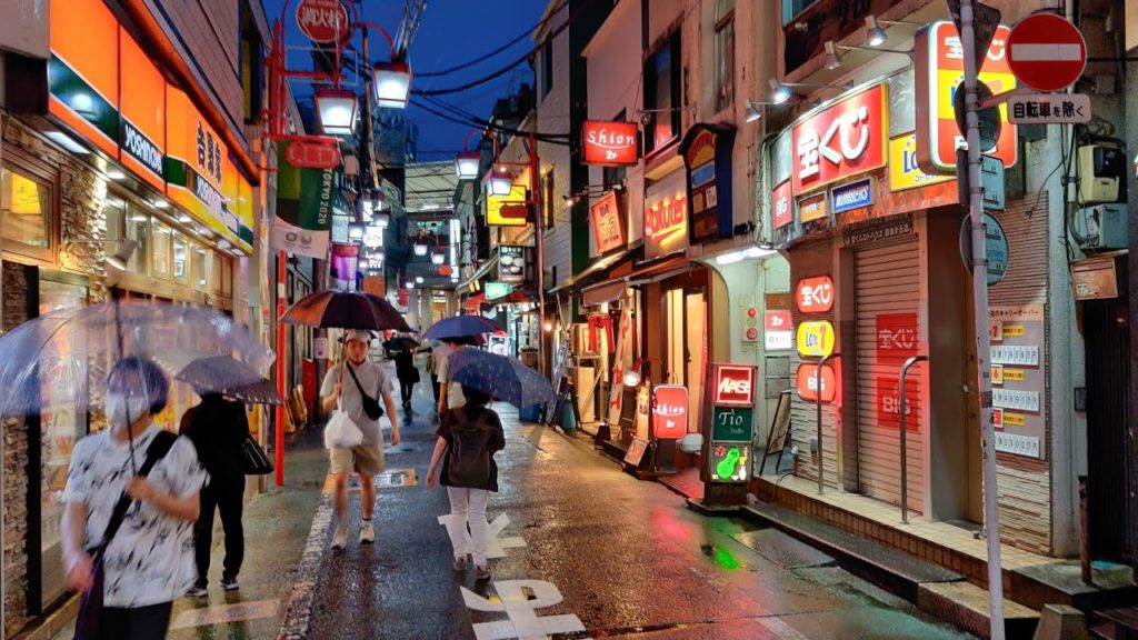 Tokyo Evening Walk - Jiyugaoka - Rainy Season has Started - 4K 60 FPS Binaural Audio - Rain Sounds