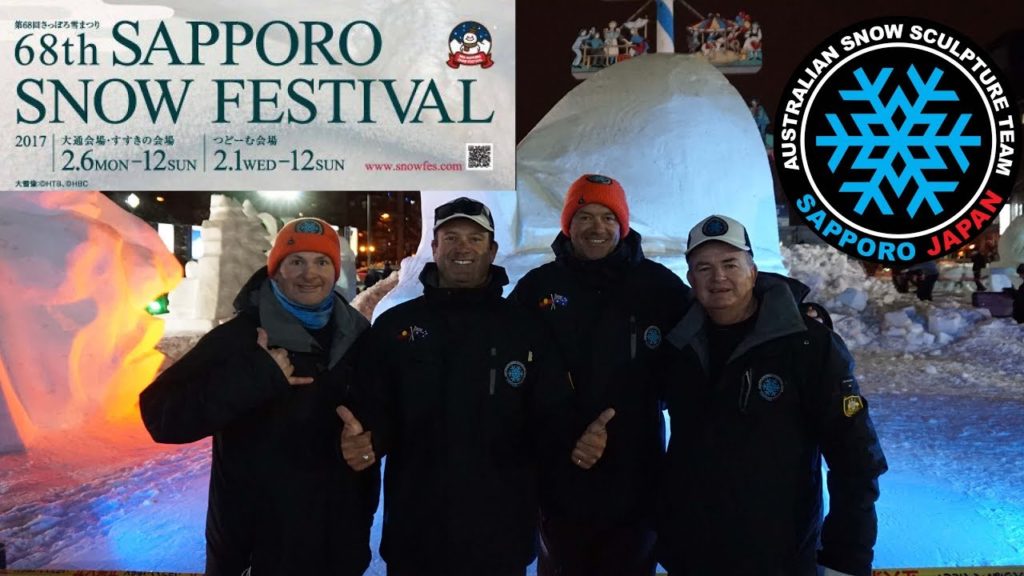 Sapporo Snow Festival 2017 Australian Snow Sculpture Team