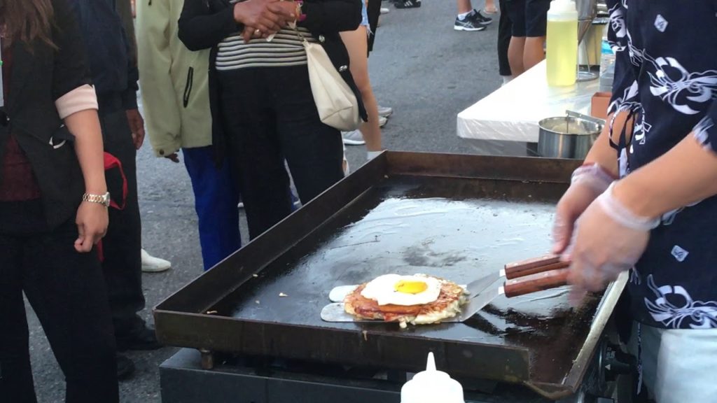 Japanese Street Food - Egg Okonomiyaki