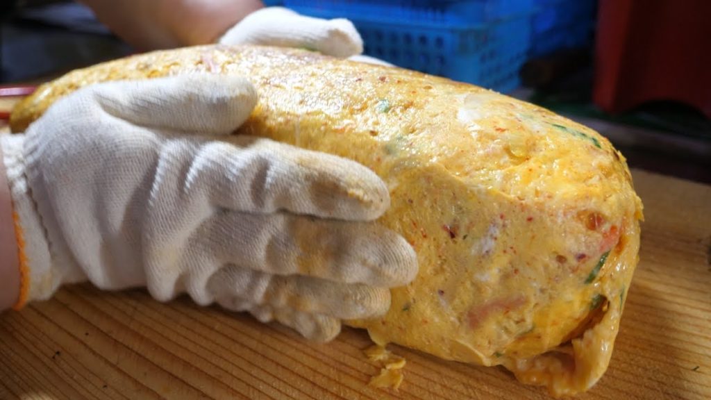 Giant Egg Rolled Omelet - Korean Street Food