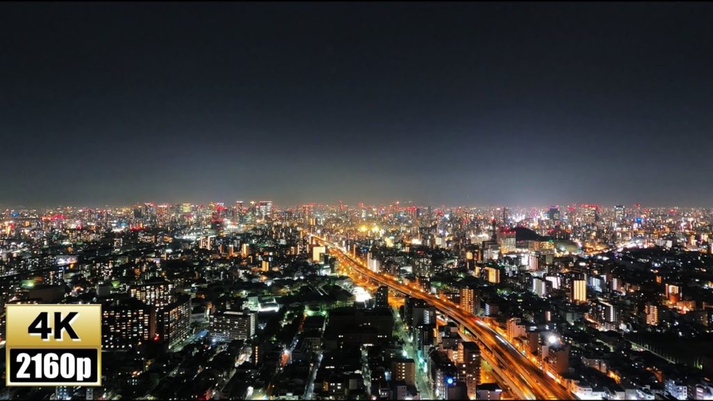 Nightlapse from Art Hotel Osaka Bay Tower(Timelapse)【4K60fps－Japan Travel】 2020.5