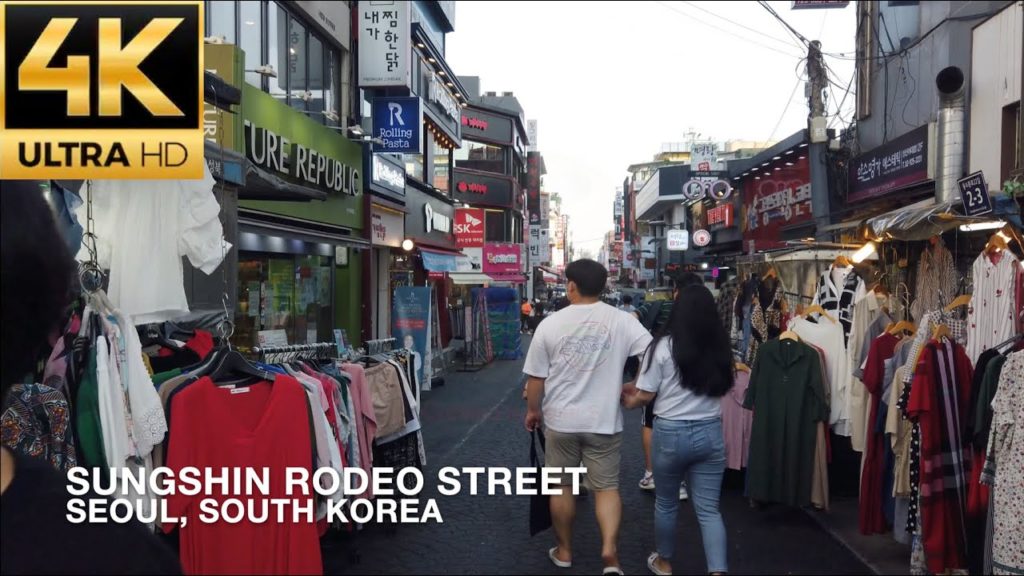 [4K] Walking around Sungshin Women's University Shopping District in Seoul, 성신여대 로데오거리 걸어보기, 誠信女子大学校