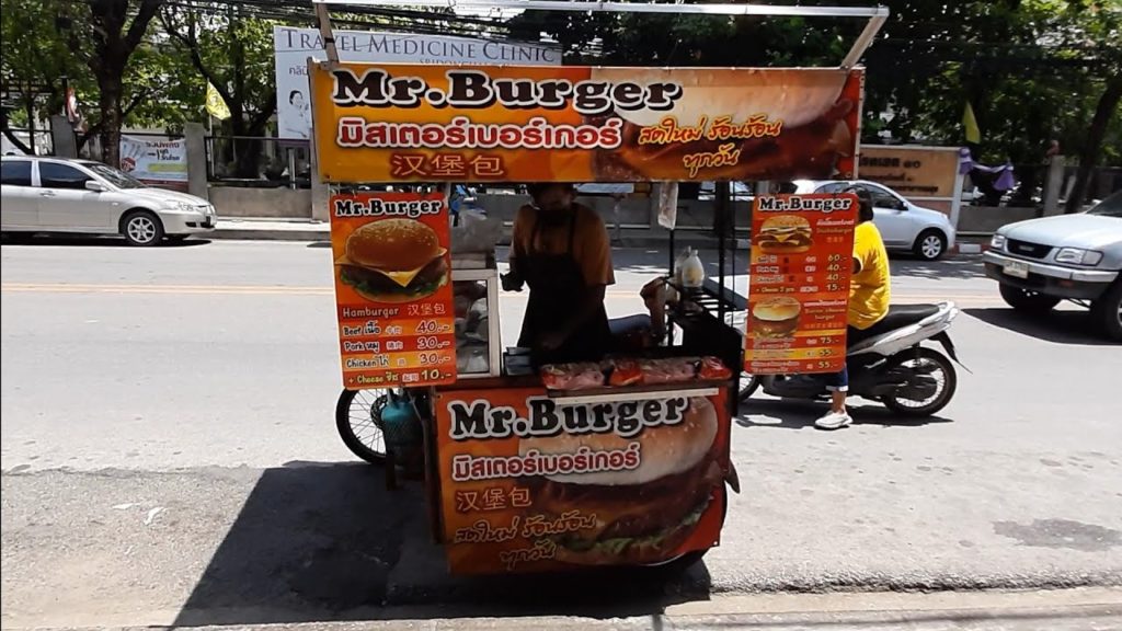 Chiangmai Thailand street food Motobike BURGER food truck