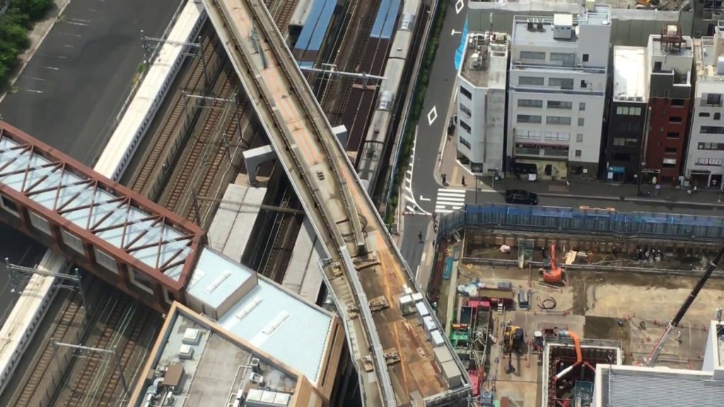 Seaside Top Observatory, World Trade Centre, Tokyo overlooking Hamamatsucho station
