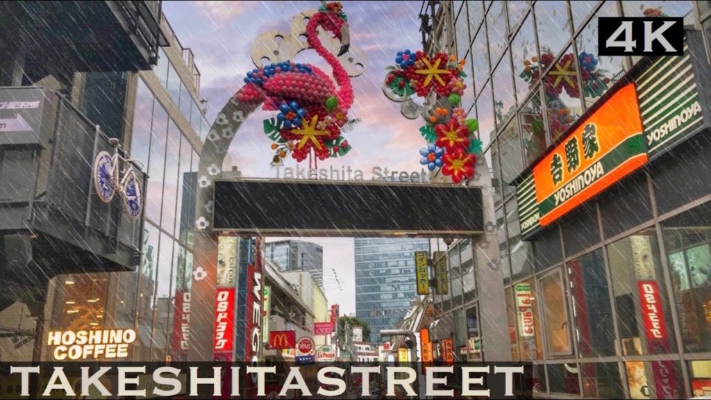 Tokyo Walking rainy in Harajuku Takeshita Street 4K【Japan Travel Guide】