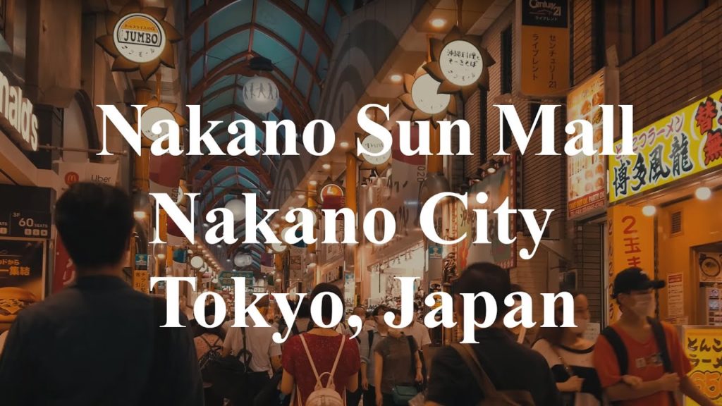 Walking tour in Nakano Sun Mall, Nakano City, Tokyo Japan