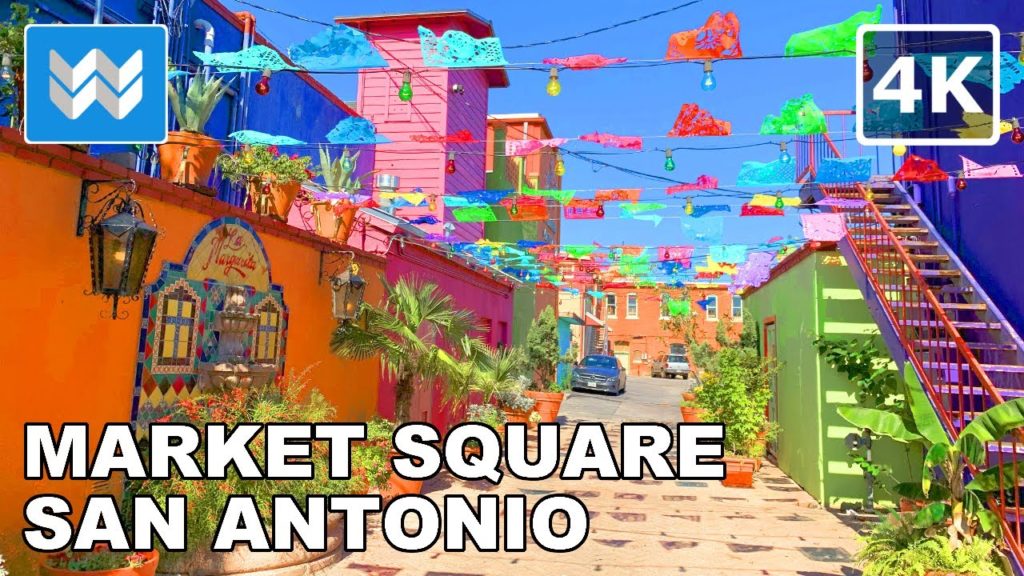 Walking tour of Historic Market Square in San Antonio, Texas USA 2020 Travel Guide 🎧 【4K】