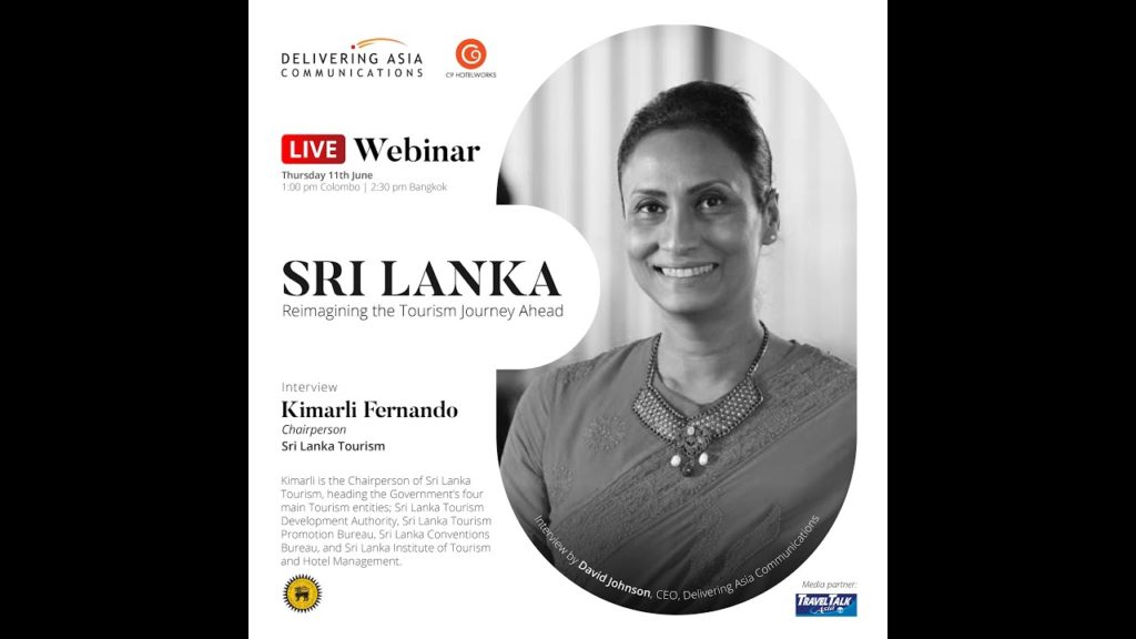Kimarli  Fernando - Sri Lanka Tourism. Reopening travel and tourism markets