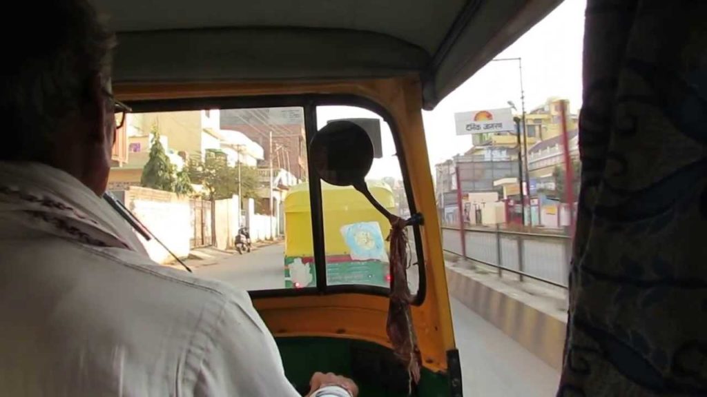 OAT Heart of India 3-3-2013 Varanasi Tuk-Tuk ride to the ghats for Aarti Ceremeny