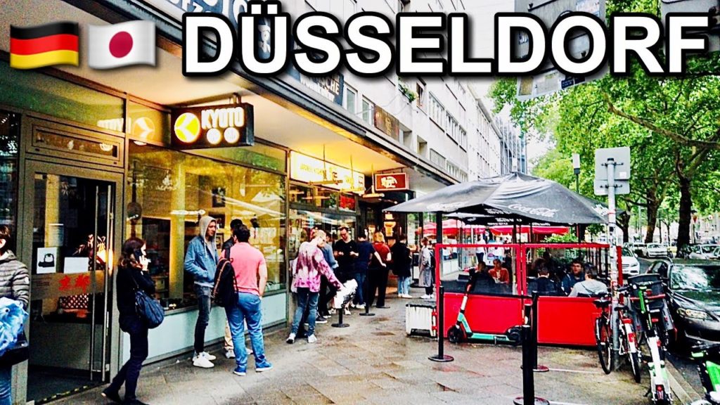 [4K] Center of Japanese Community - Little Tokyo in Düsseldorf Germany Walk