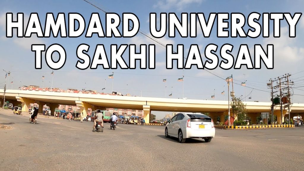 HAMDARD UNIVERSITY TO SAKHI HASSAN CHOWRANGI DRIVE - Karachi City Street View - 4K HD