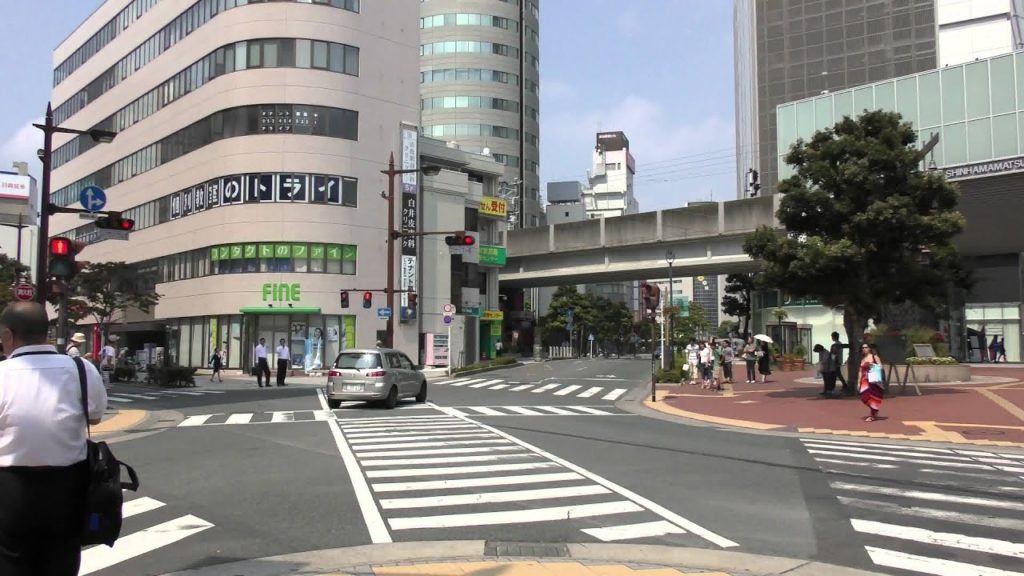 アキーラさん散策⑱静岡県・浜松市・市街地（新浜松駅スクランブル交差点）Hamamatsu-city in Japan