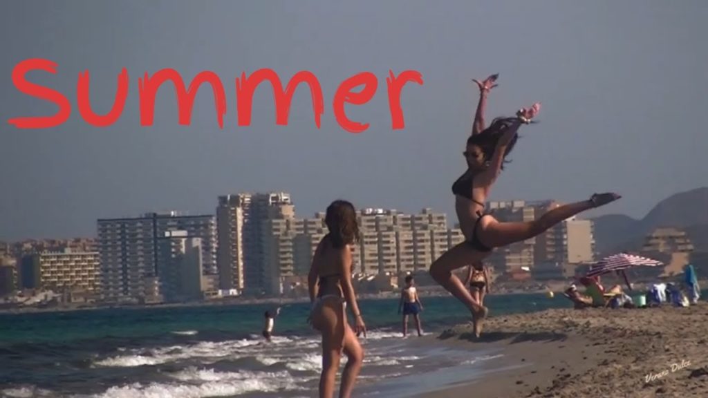 Girls on the sea beach
