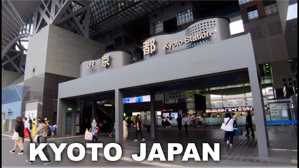 Kyoto, Around Kyoto Station From Karasuma Gate to Hachijo Gate Through Overpass [4K] POV