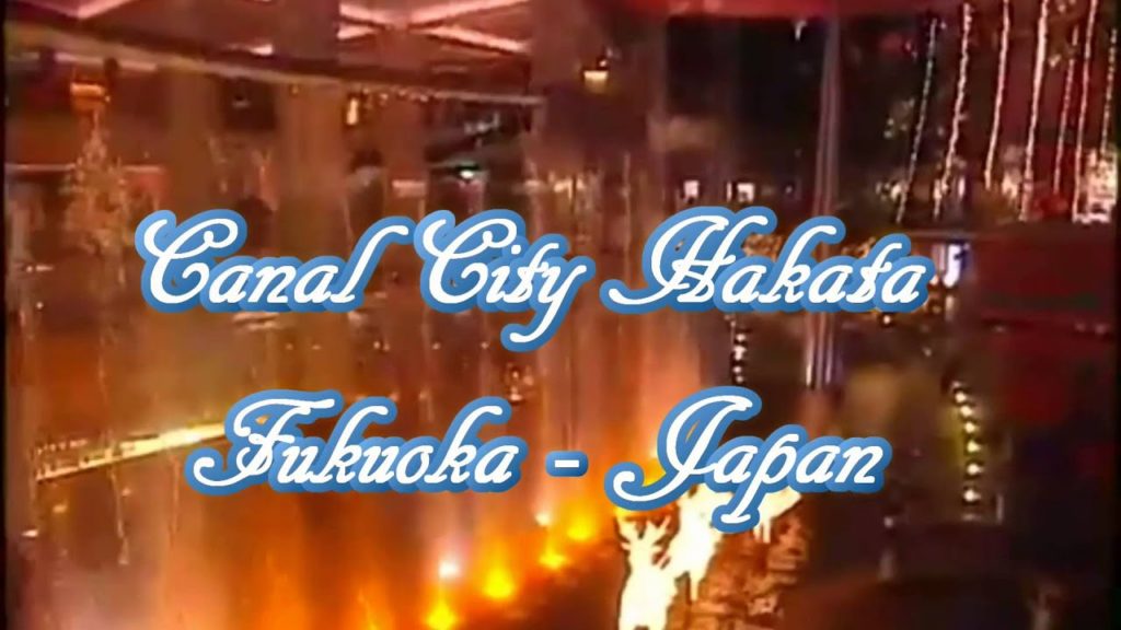 Fukuoka Canal City, the beauty of water and light in shopping mall, Fukuoka, Japan