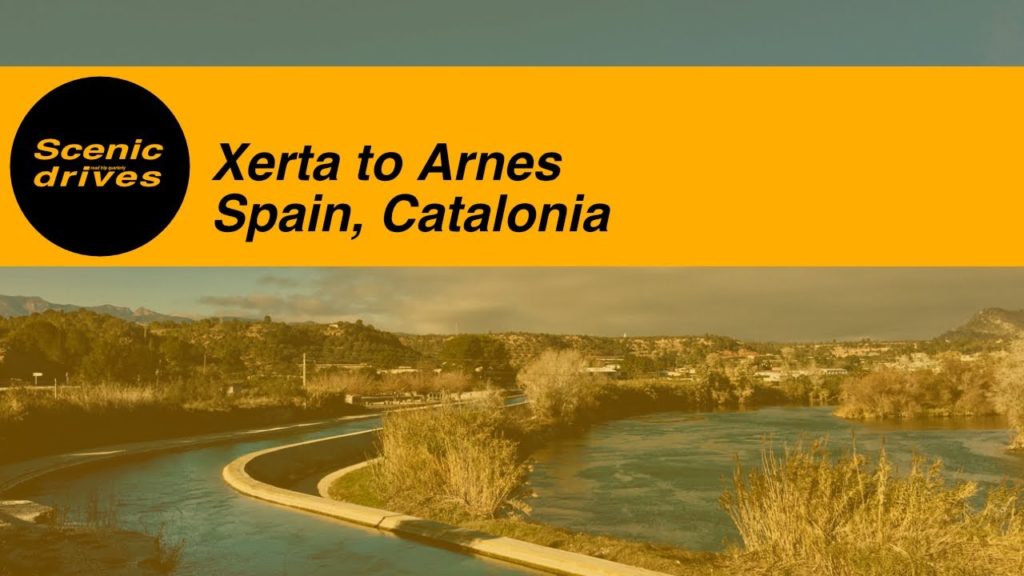 Slow TV. Scenic drives - The road trip quarterly - Xerta to Arnes in Spain (Catalonia)