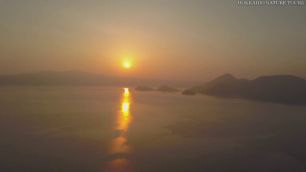 HNT Sunset Drone Flight at Lake Toya