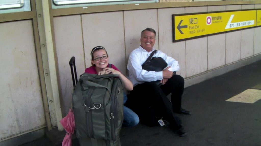 Travel Fail Luggage Fall Tokyo Japan Train Station