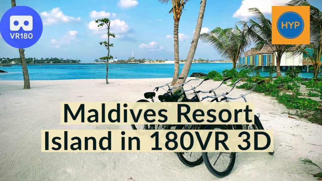 【VR 180】Maldives Resort Island in Virtual Reality 3D | My Travel and Music