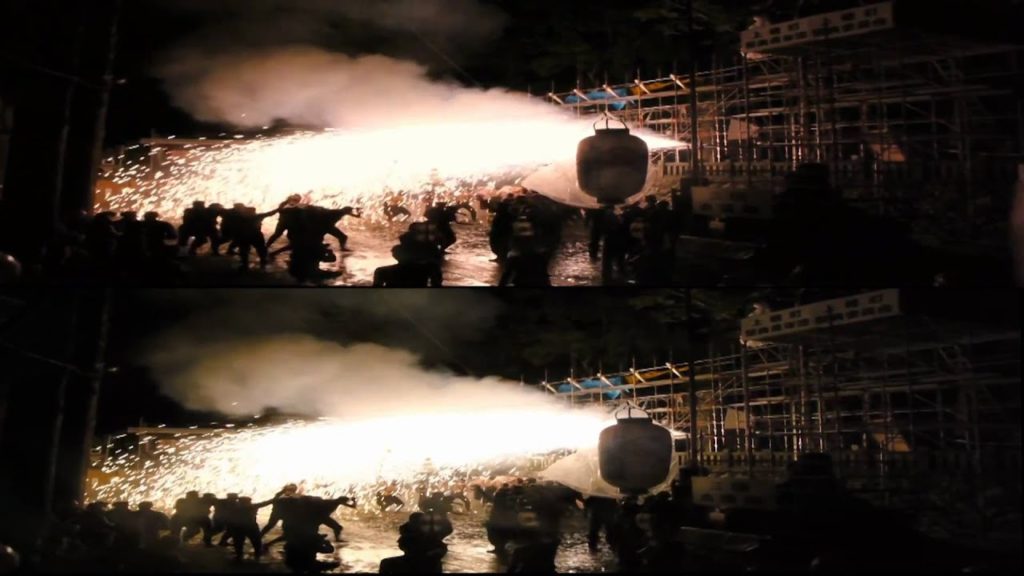 3D Firework Ceremony at Isuzu Shrine, Komagane, Nagano Prefecture