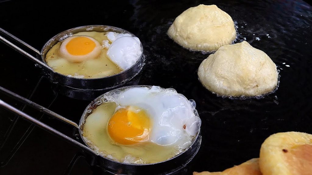 계란 후라이 호떡 / fried egg pancake - hotteok / korean street food