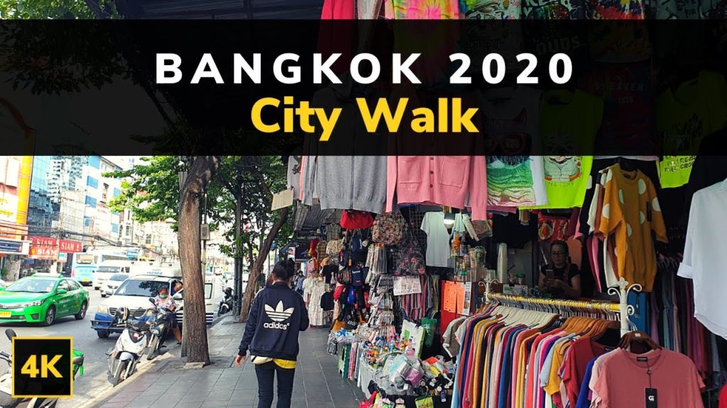 4K Bangkok City Walking Tour | Street Walk around Victory Monument Bangkok Thailand 2020