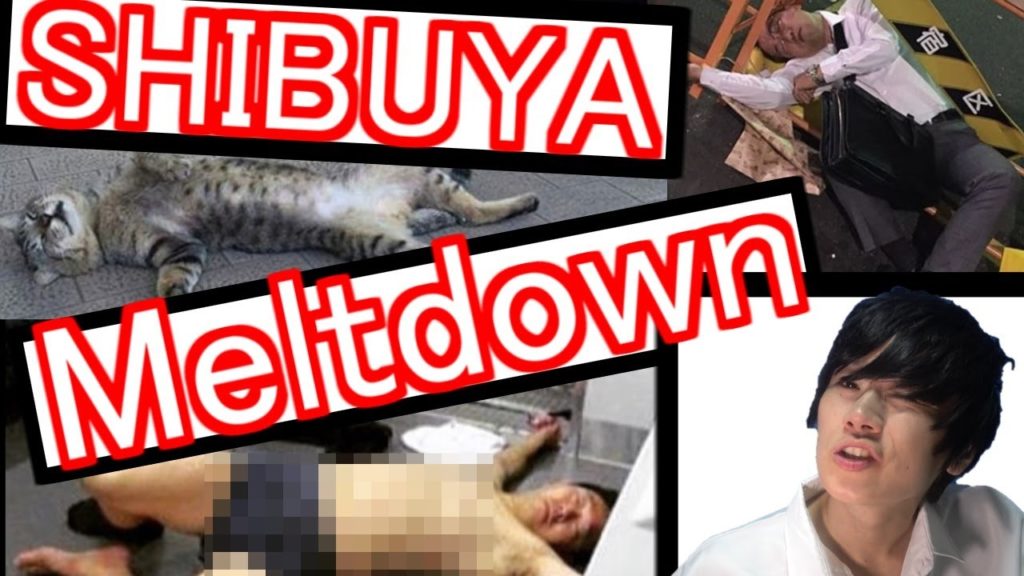 Shibuya Meltdown. Shinbashi Tokyo Japan.  Dotonbori Osaka,HALLOWEEN