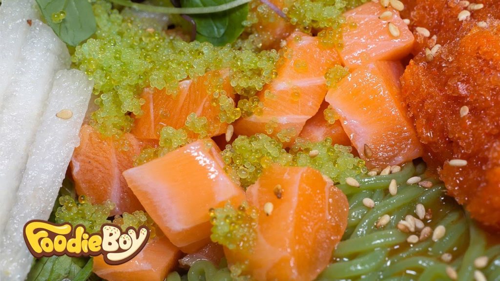 연어물회 / Cold Raw Salmon Soup - Korean Street Food / 인천 부평 점보37