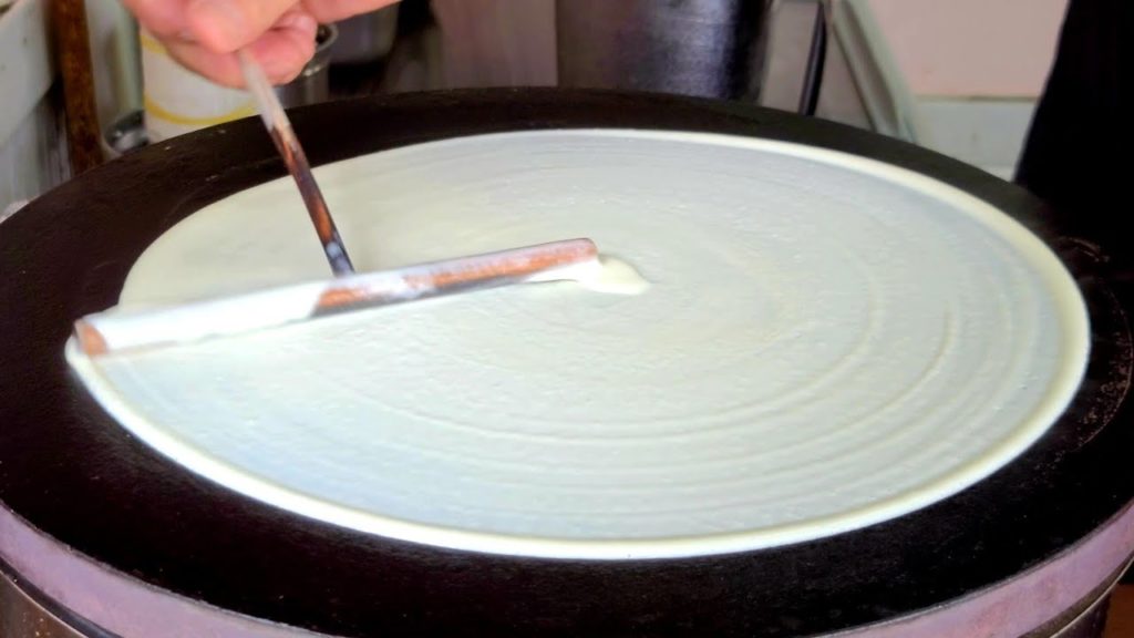 Crepe with various toppings - Korean street food