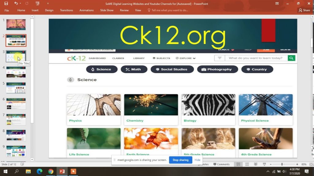 ‫Useful websites and youtube channels for learning science|| Recorded live in orientation programme