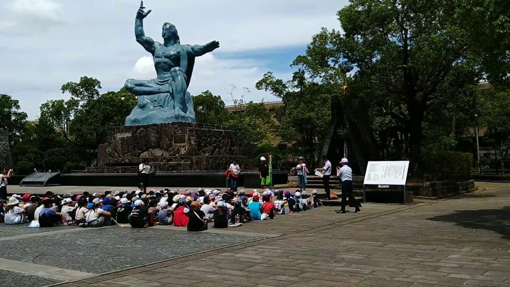 Nagasaki peace park - paying respect